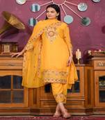 Heavy Fox Georgette Suit With Sequence Embroidered Work