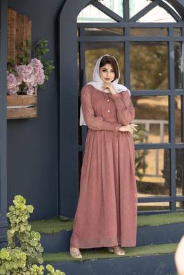 Abaya Georgette Full Sleeve Length Stylish Abaya Dress 1