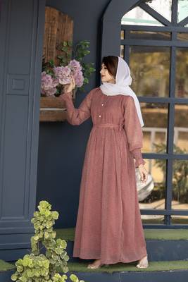 Abaya Georgette Full Sleeve Length Stylish Abaya Dress 2