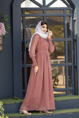Abaya Georgette Full Sleeve Length Stylish Abaya Dress 3