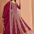 Maroon faux georgette embroidered anarkali suit