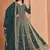 Aqua green faux georgette embroidered anarkali suit