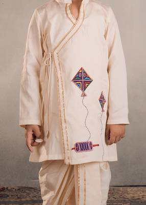 White kite dhoti set 3