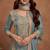 Grey embroidery codding sequence work with heavy pv vichitra semi-stitched salwar suit