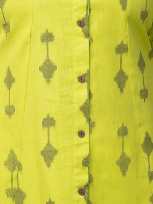  ikat printed cotton a-line kurta 2