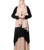 Black three piece set- dual layered designer abaya with hijab & mouth piece.