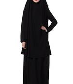 Black  two pieces jilbab set| abyaya and khimar hijab combo