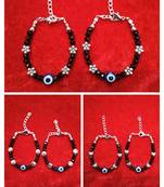 Kids  pair of 3 artificial beads rhodiyam plated  nazariya bracelet for new bourn baby