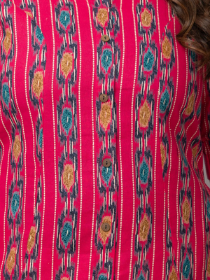  printed pure cotton mandarin collar ethnic a-line kurta 2
