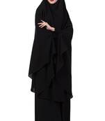 Black  two pieces jilbab set| abyaya and khimar hijab combo