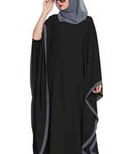 Black  farasha kaftan in dual color