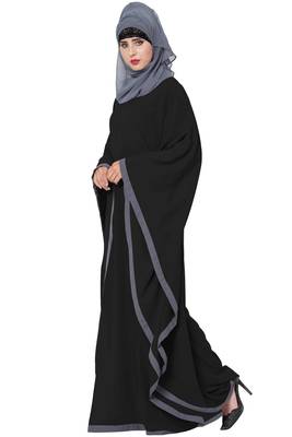 Grey  farasha kaftan in dual color 3