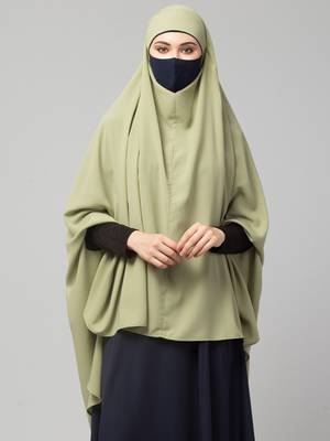 Full size khimar with sleeves and adjustable mouth piece 2