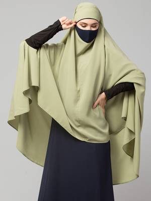 Full size khimar with sleeves and adjustable mouth piece 3