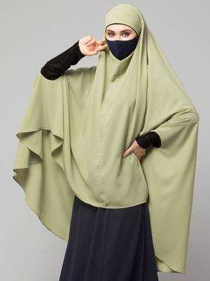 Full size khimar with sleeves and adjustable mouth piece 4