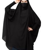 Full size khimar with sleeves and adjustable mouth piece