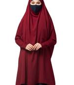 Full size khimar with sleeves and adjustable mouth piece