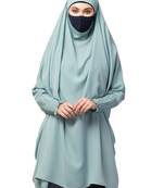 Full size khimar with sleeves and adjustable mouth piece