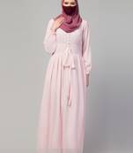 modest dress abaya fit in georgette with complete lining.