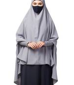 Full size khimar with sleeves and adjustable mouth piece