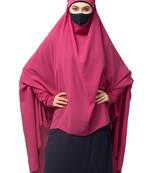 Full size khimar with sleeves and adjustable mouth piece