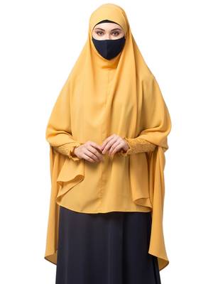Full size khimar with sleeves and adjustable mouth piece 1