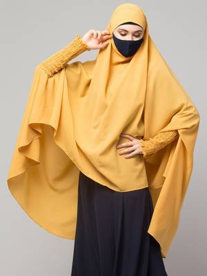 Full size khimar with sleeves and adjustable mouth piece 4