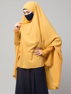 Full size khimar with sleeves and adjustable mouth piece 5