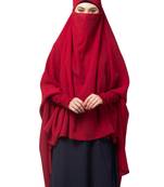 Full size khimar with sleeves and adjustable mouth piece