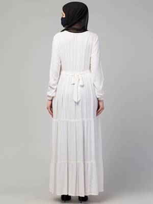Multi layered abaya dress in rayon fabric for summers 2
