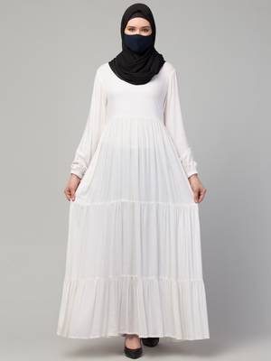 Multi layered abaya dress in rayon fabric for summers 3