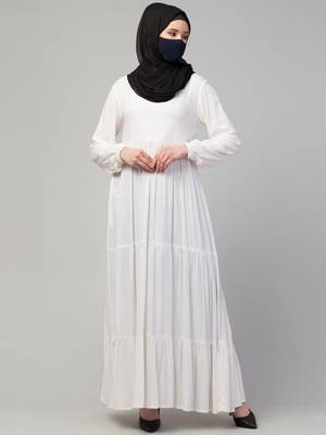 Multi layered abaya dress in rayon fabric for summers 1