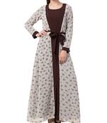 Bashariya-modest dress with attached shrug and a matching belt