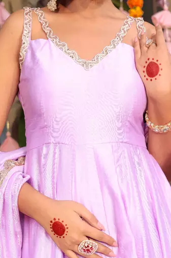 Lilac dream anarkali set