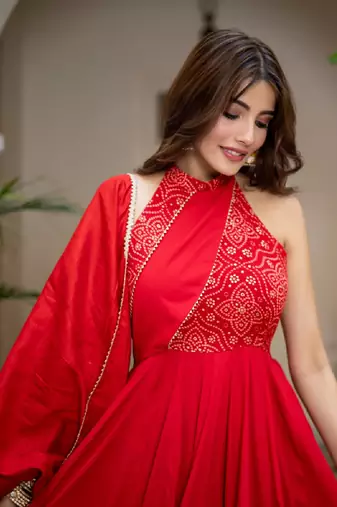 Milonee bandhani suit set