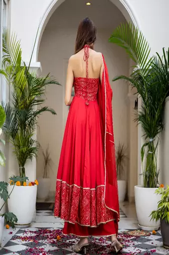 Milonee bandhani suit set