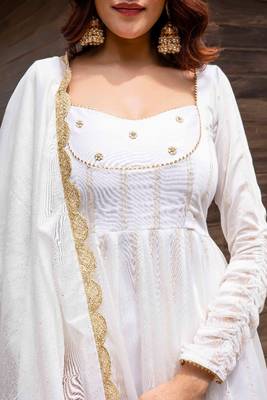 Prisha white chanderi suit 2