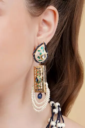 Neelam drop earrings