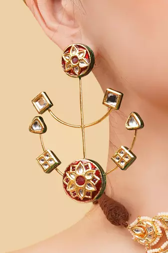 Surkh drop earrings
