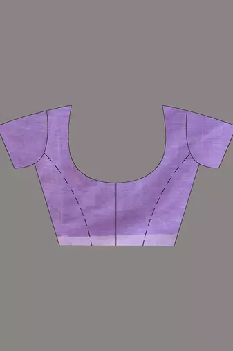 All over thread embroidery lilac dual tone cotton saree