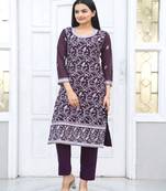 Beautiful Heavy Fox Georgette  Suit With Sequence Embroidered Work