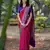 Rani Pink and violet Faux Banarasi Silk Jacquard Saree With Blouse Piece.