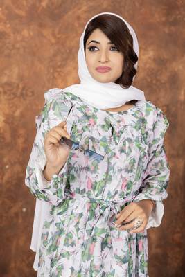 Green Fancy Georgette Printed ABAYA 2