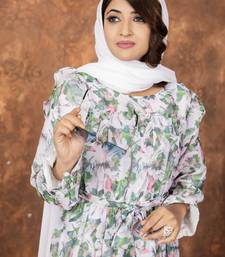 Green Fancy Georgette Printed ABAYA