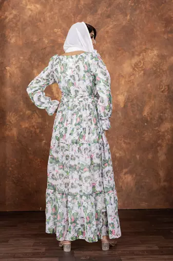 Green Fancy Georgette Printed ABAYA