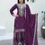 Heavy Chinon Suit With Sequin Embroidered Work