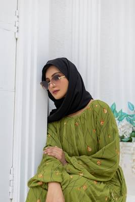 Mehendi FANCY GEORGETTE PRINTED ABAYA 1