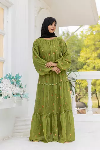 Mehendi FANCY GEORGETTE PRINTED ABAYA