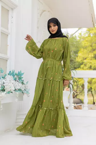 Mehendi FANCY GEORGETTE PRINTED ABAYA