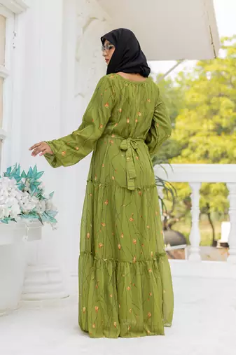 Mehendi FANCY GEORGETTE PRINTED ABAYA